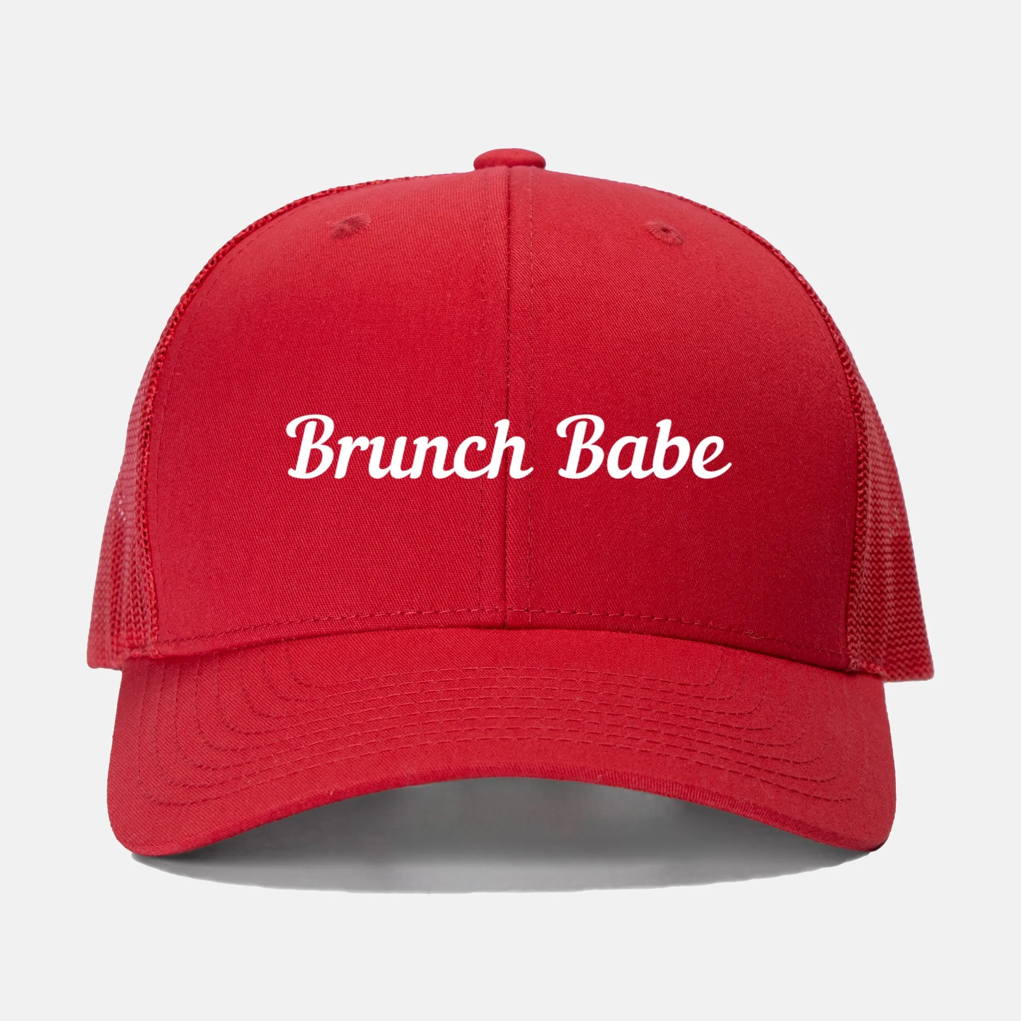 White Brunch Babe Retro Trucker Hat