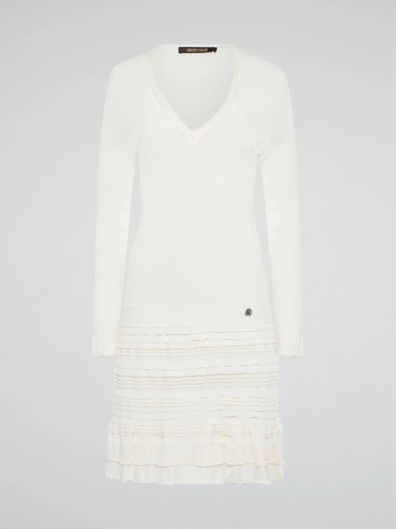 White Knitted Sweater Dress