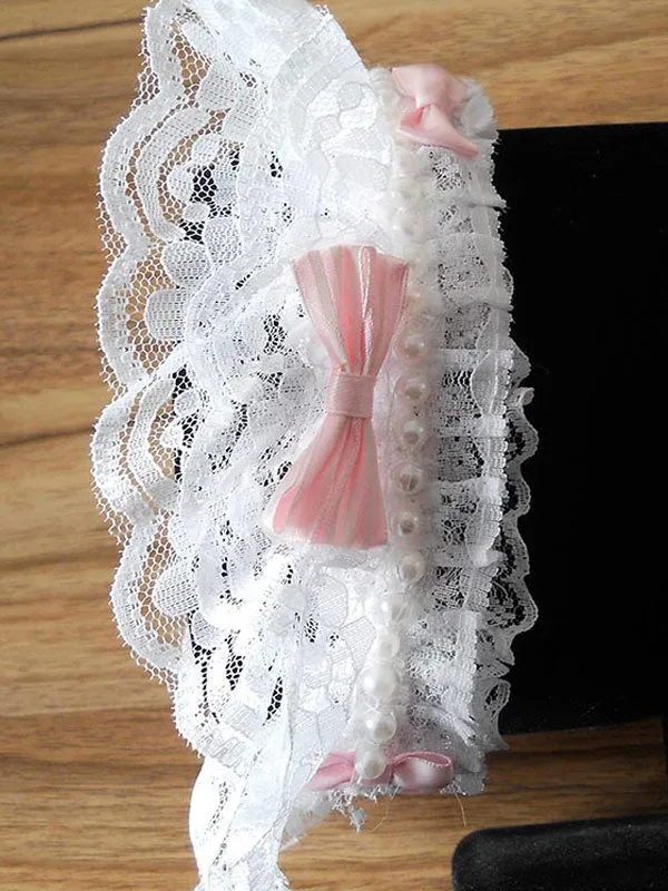 White Lace Synthetic Lolita Hair Accessories for Women