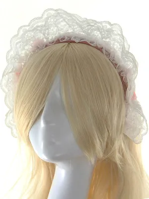 White Lace Synthetic Lolita Hair Accessories for Women