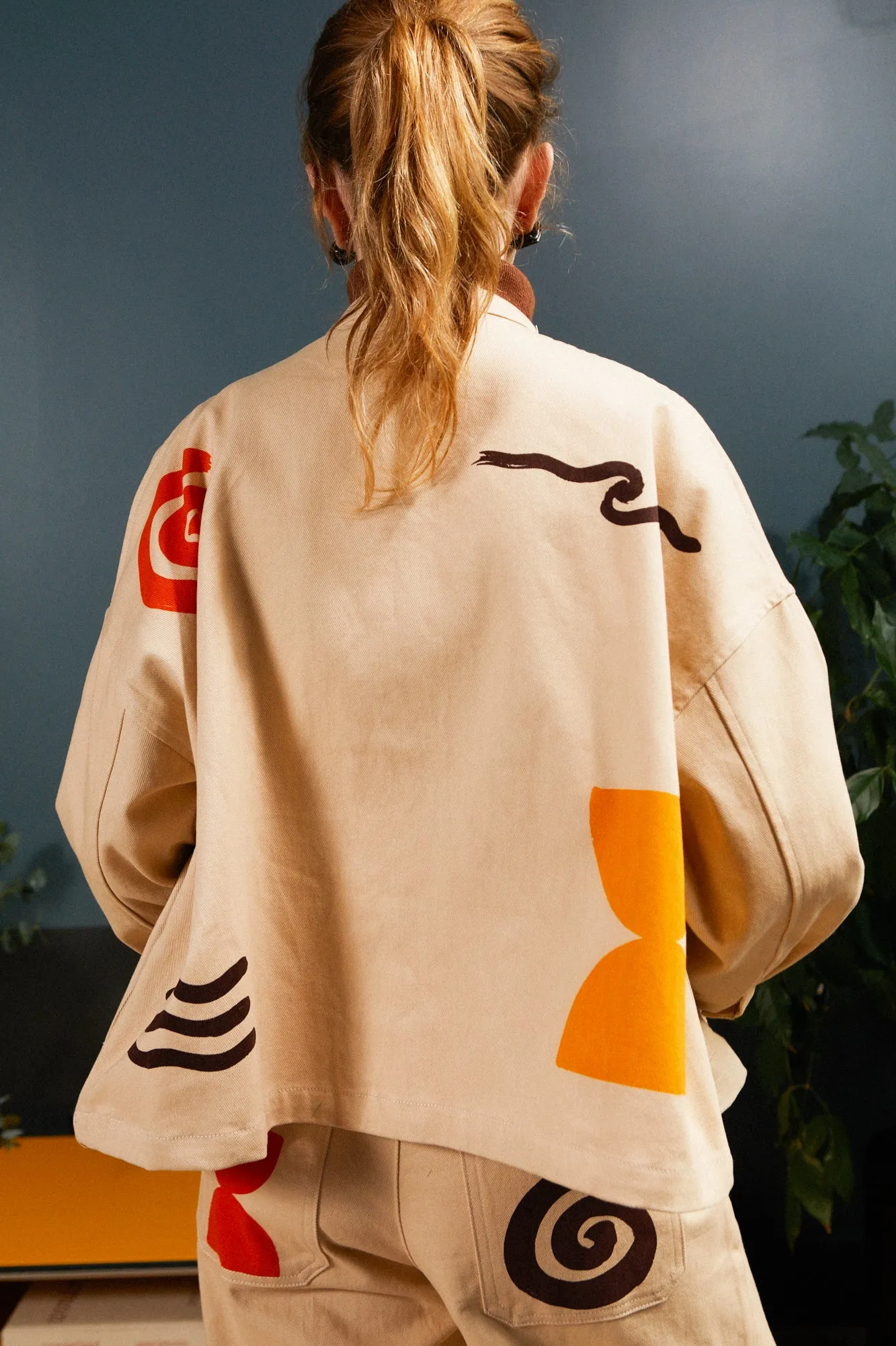 Wide Chore Coat Agora Print