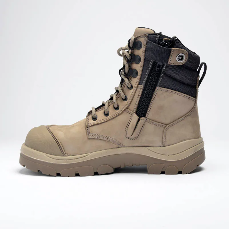 Wide Load 890SZ Stone 8 Inch Steel Cap Zip Safety Boot