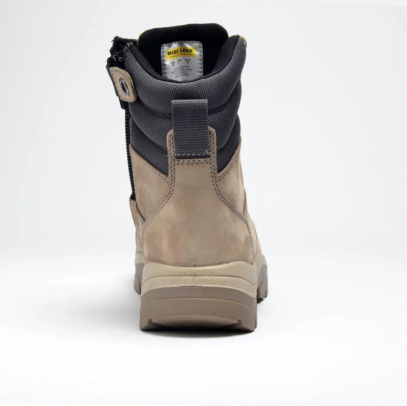 Wide Load 890SZ Stone 8 Inch Steel Cap Zip Safety Boot