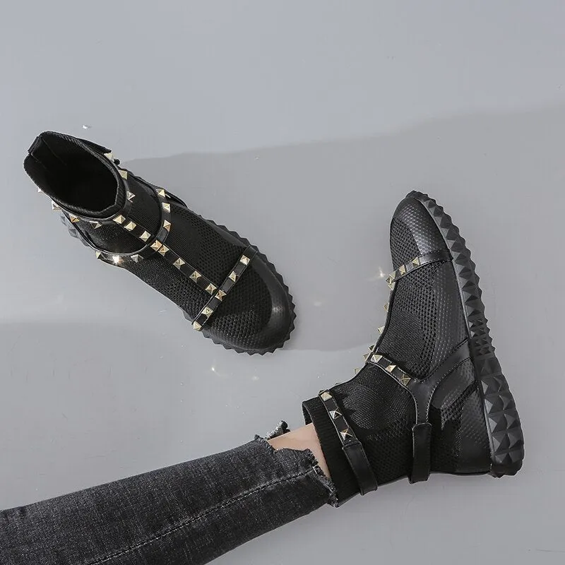Women Boots  Breathable Runway Socks Booties Slip On