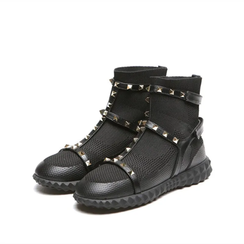 Women Boots  Breathable Runway Socks Booties Slip On