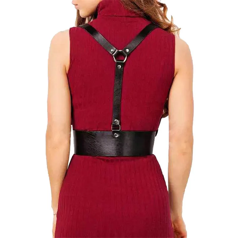Women Leather Body Harness Chest Belts