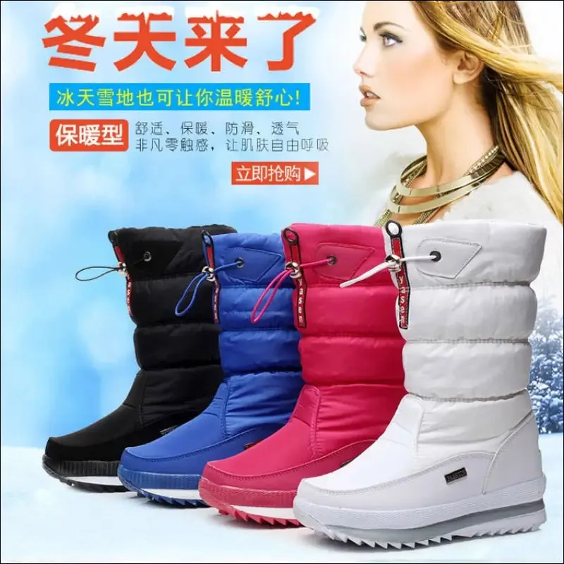 Women snow boots platform winter boots thick plush waterproof non-slip boots fashion women winter
