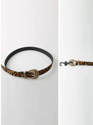 WOMEN'S ANIMAL PRINT WAIST BELT