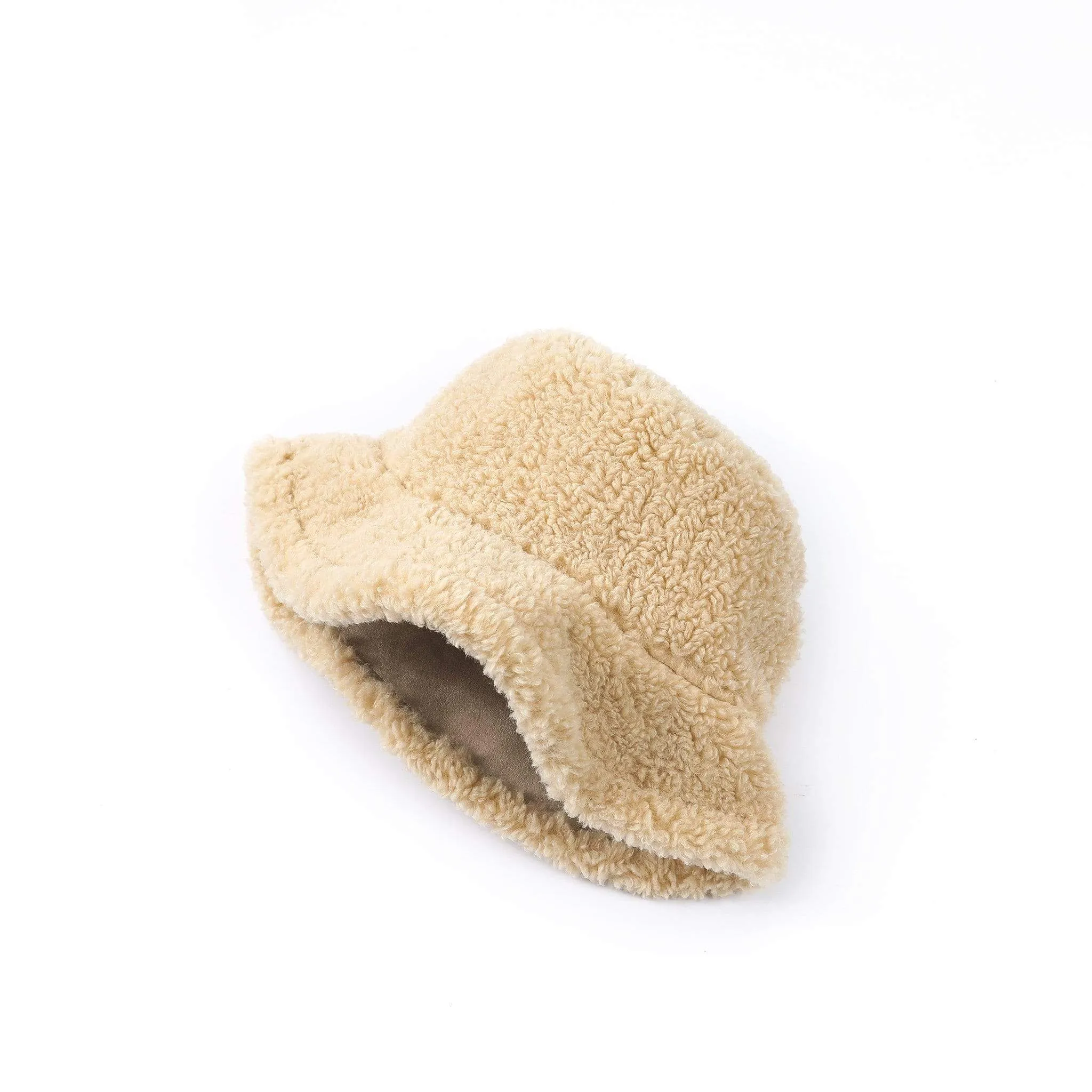 Women's Bucket Hat Winter Fluffy Reversible Hat Vic