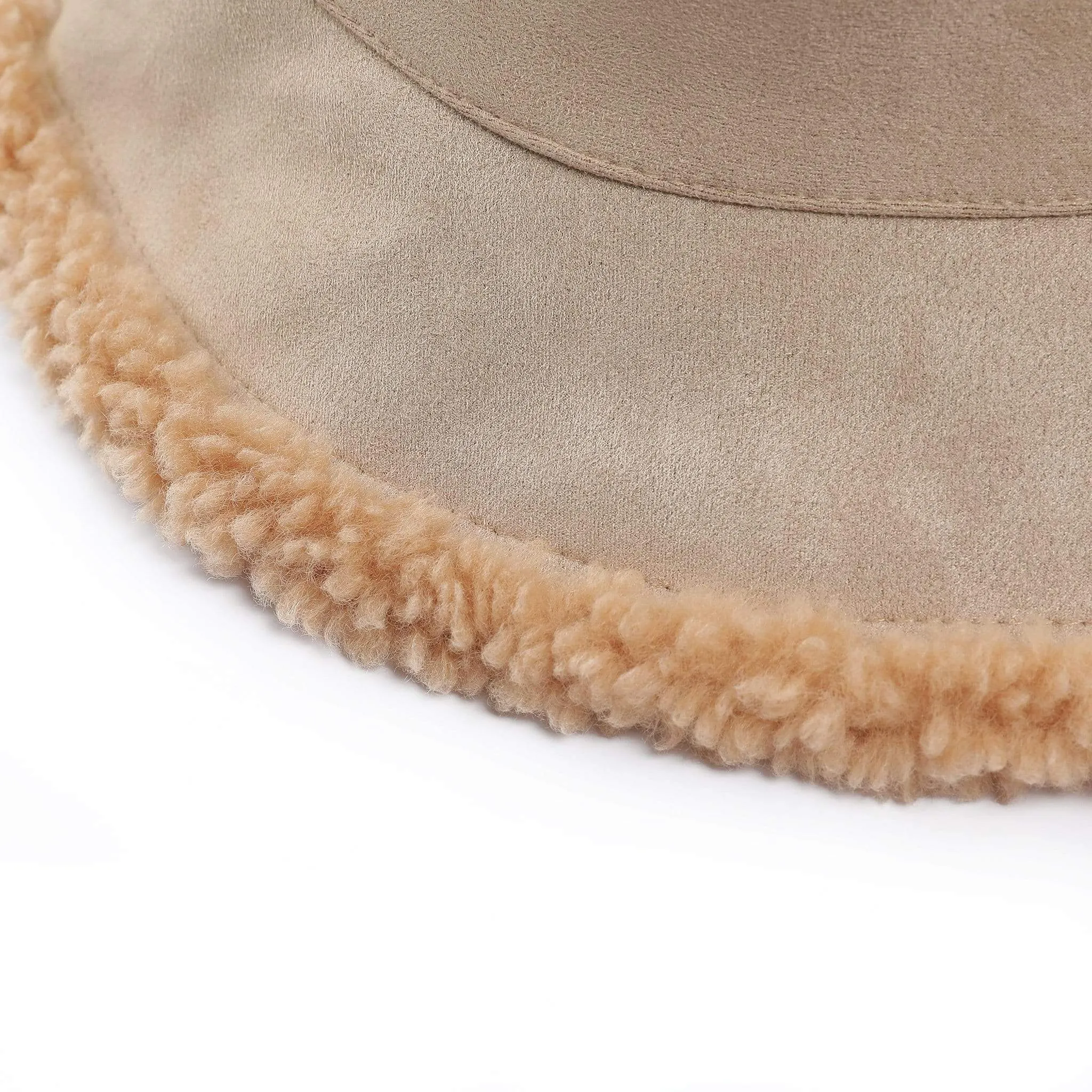 Women's Bucket Hat Winter Fluffy Reversible Hat Vic
