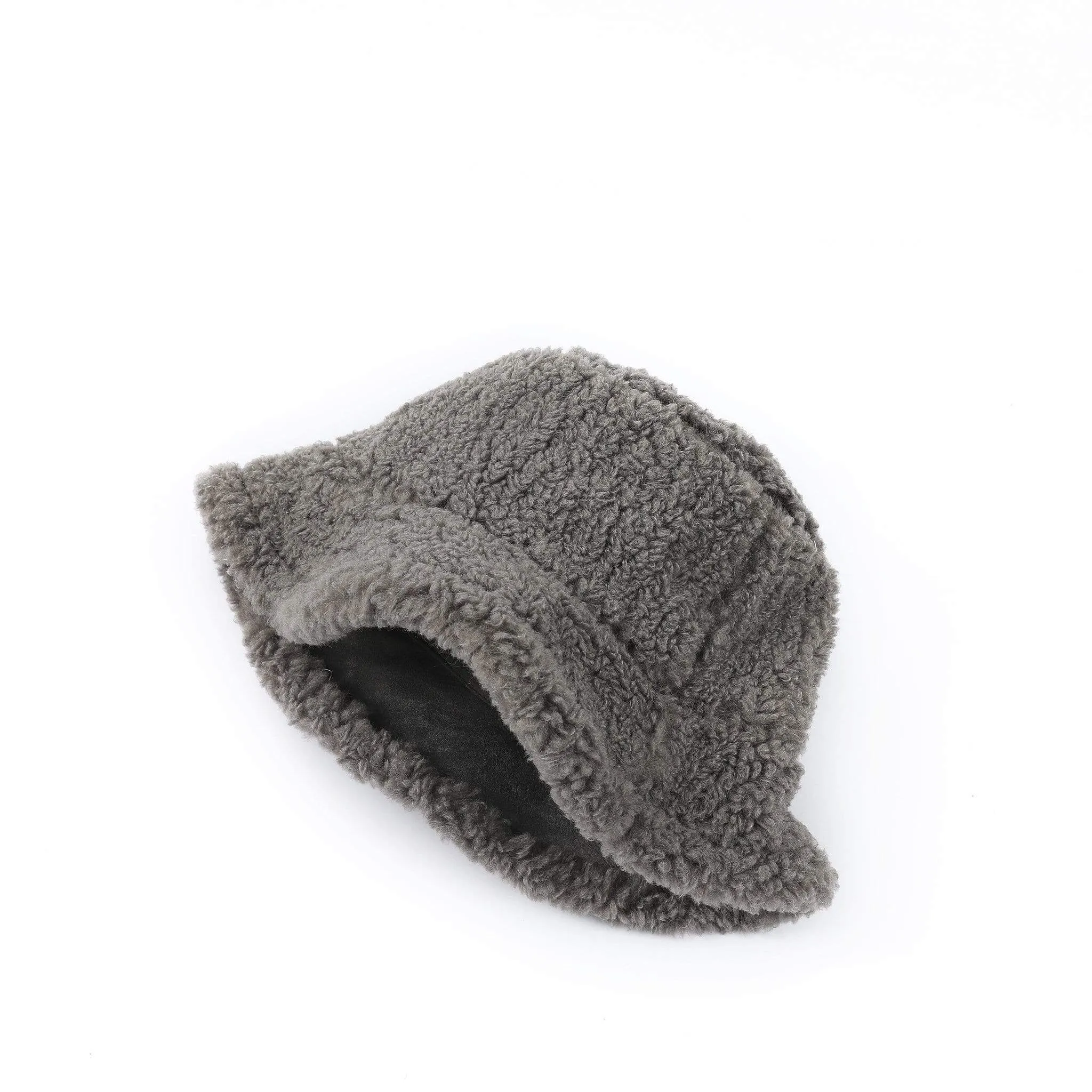 Women's Bucket Hat Winter Fluffy Reversible Hat Vic