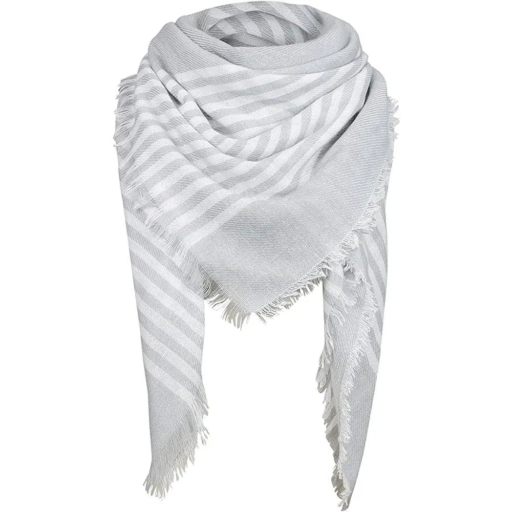 Women's Fall Winter Scarf Classic Tassel Plaid Scarf Warm Soft Chunky Large Blanket Wrap Shawl Scarves | Multiple Colors