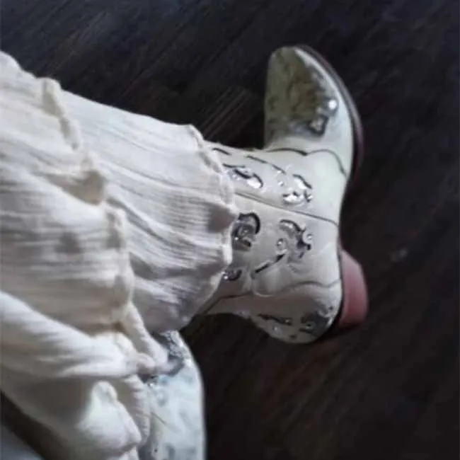 Women's Glitter Western Cowgirl Boots Wedding Boots