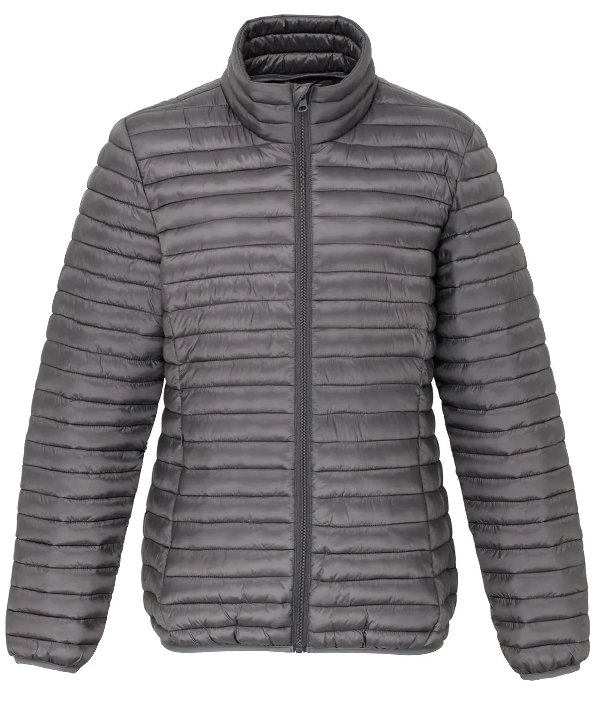 WORKWEAR SAMPLE SALE 2024 -  TS18F 2786 Ladies Fit Padded Coat - Steel Grey - Size Large
