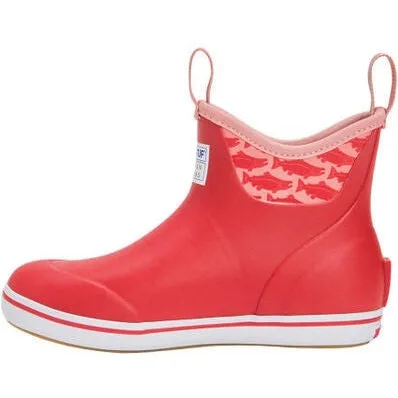 Xtratuf Women's Salmon Sisters 6" Waterproof Ankle Deck Boot -Red- XWAB6KS