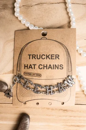 Yeehaw Silvertone Trucker Hat Chain